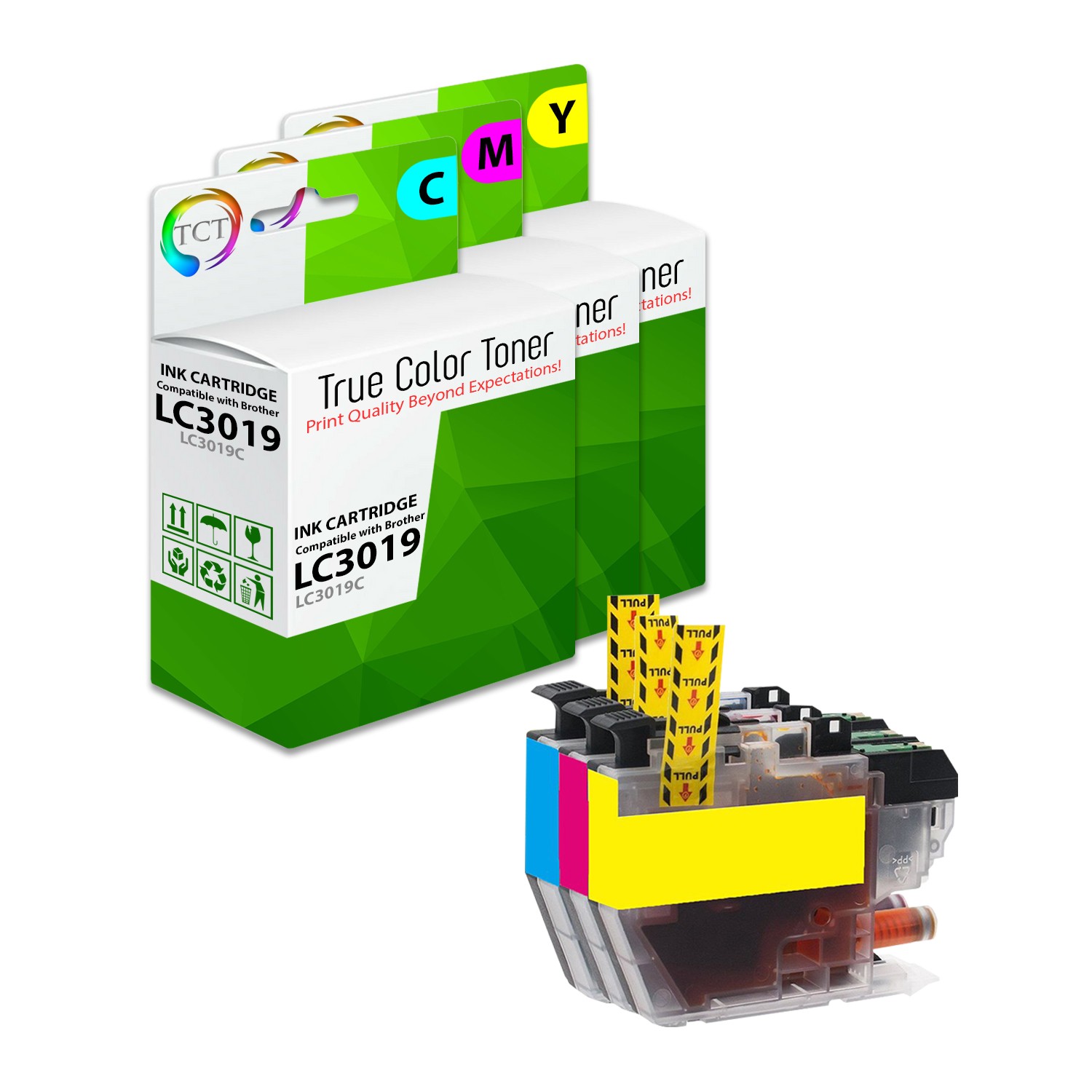 3Pk TCT LC3019 CMY Combo For Brother MFC-J5330DW J6530DW J6930DW Compatible Ink