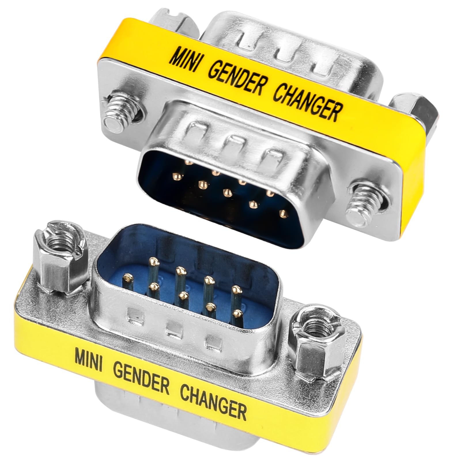 ENUODA 2 Pack Gender Changers 9 Pin Male to DB9-2pcs(Male Male)