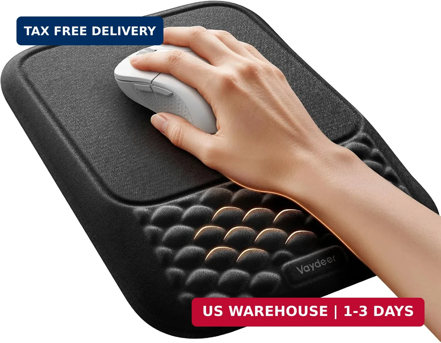 Vaydeer Mouse Pad with Wrist Rest, Ergonomic Memory Foam Wrist Support