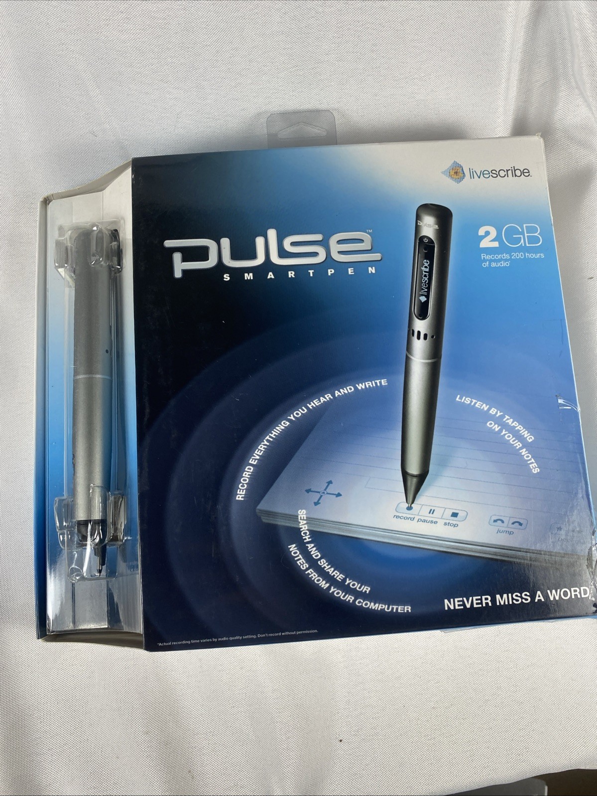 Livescribe Pulse Smart Pen 2GB Package - Pen, Notebook, Headset - Open Box