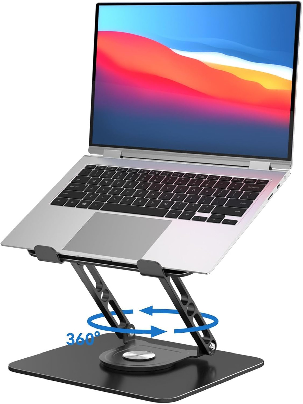 Laptop Stand for Desk Adjustable Ergonomic with 360 Degree Rotating Base