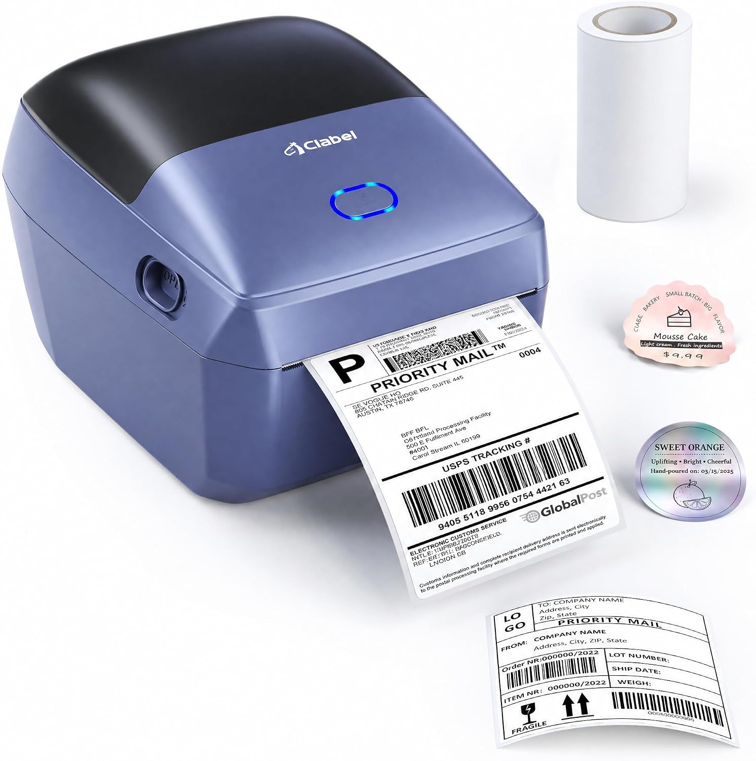 G4 4X6 Shipping Label Printer with Built-In Holder Small Business