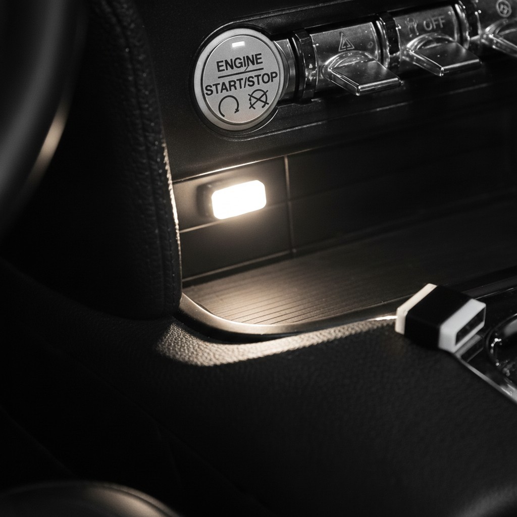 Stylish 4 PCS USB LED Car Atmosphere Lamps - Easy Install and Energy Efficient