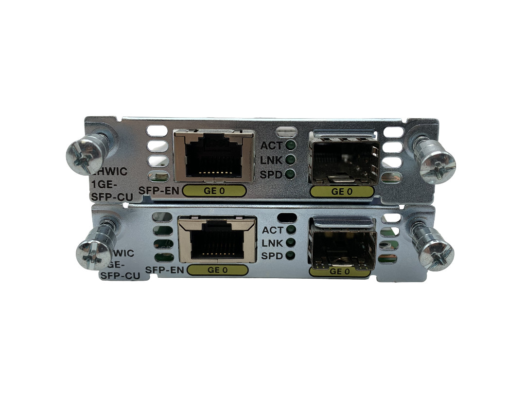 Lot of 2 Cisco EHWIC-1GE-SFP-CU V01 73-13295-01 Network Interface Cards