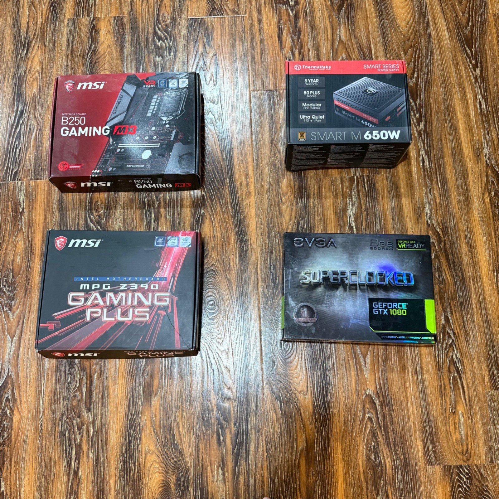 MSI MPG Z390 B250 Motherboards EVGA GTX 950 GPU Thermaltake 650W PSU Bundle