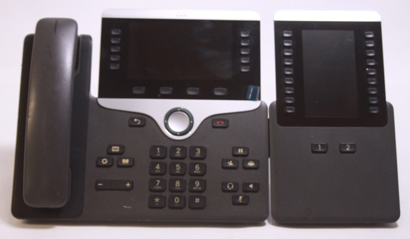 Cisco CP-8851-K9 IP Phone & CP-BEKEM Expansion W/Handset and Stand READ UNTESTED