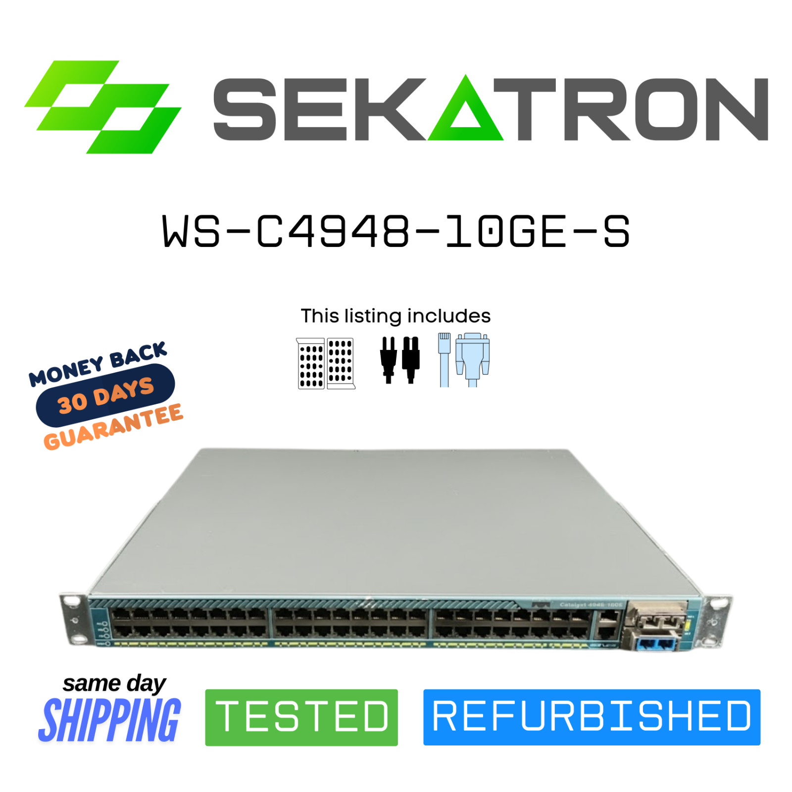 🔀 Cisco WS-C4948-10GE-S 48-Port Gigabit + 2×10GbE Switch IPBase ⚡ Fast Ship