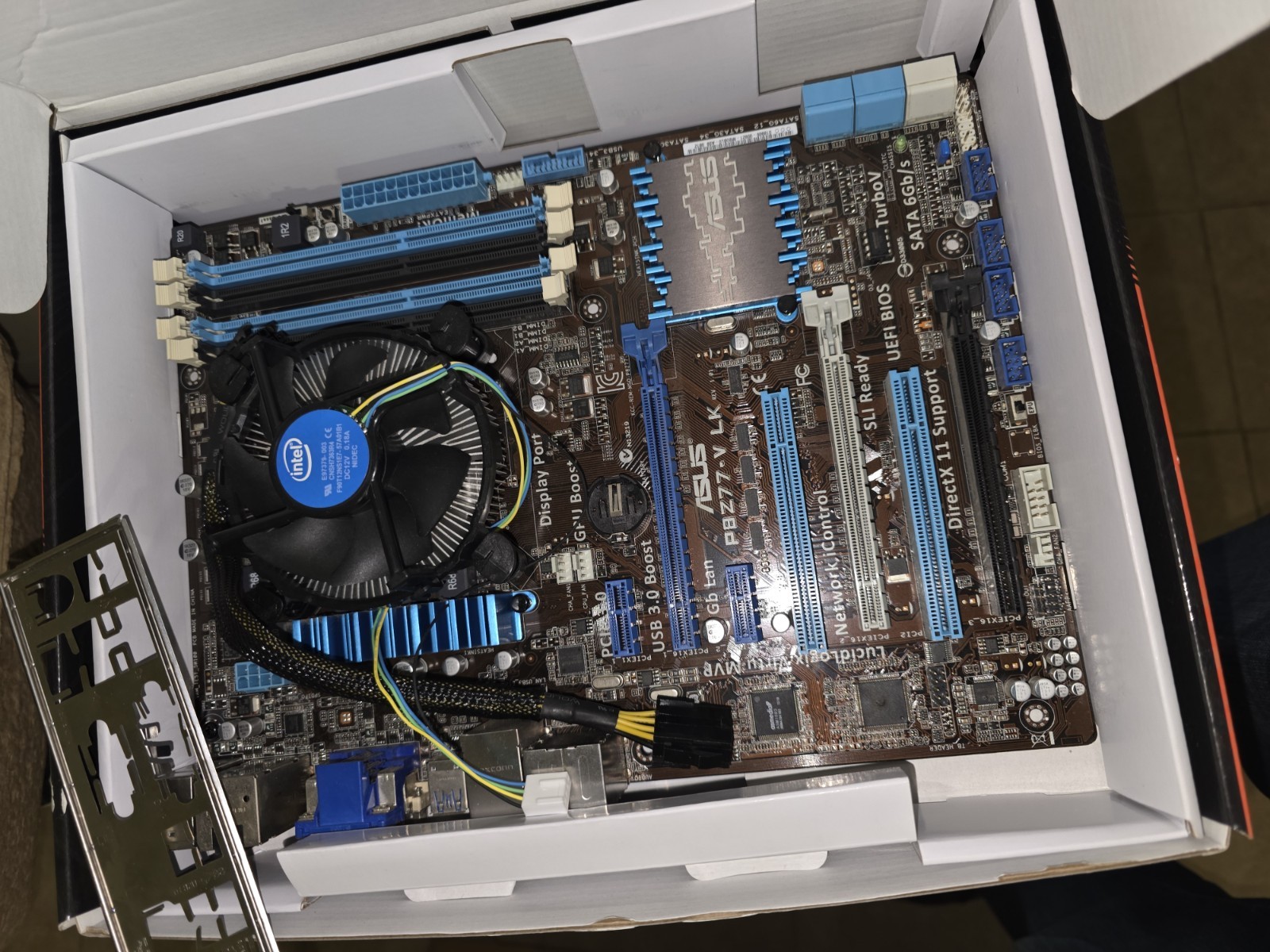 Asus P8Z77-V LK LGA 1155 DDR3 SDRAM Desktop Motherboard -cpu I5 Untested As Is