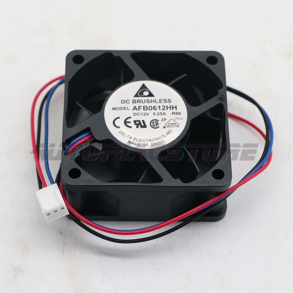 NEW AFB0612HH-R00 Daul ball  Alarm cooling fan DC12V 0.25A 3wire 60×60×25mm 1PCS