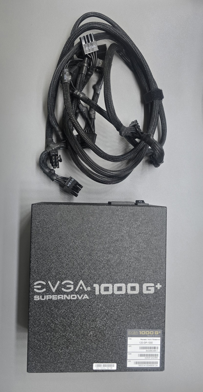 EVGA SuperNOVA 1000 G+ 1000W 80 Plus Gold Fully Modular ATX Power Supply PSU 
