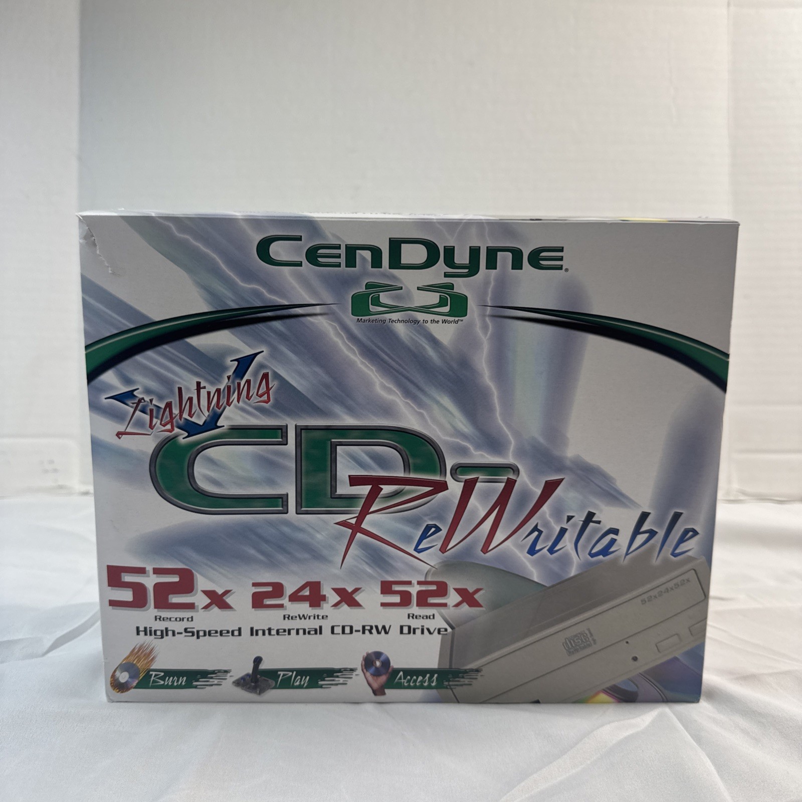 Crndyne Lightning V  CD ReWrite 52X Record 24X Rewrite 52X Read New in Box