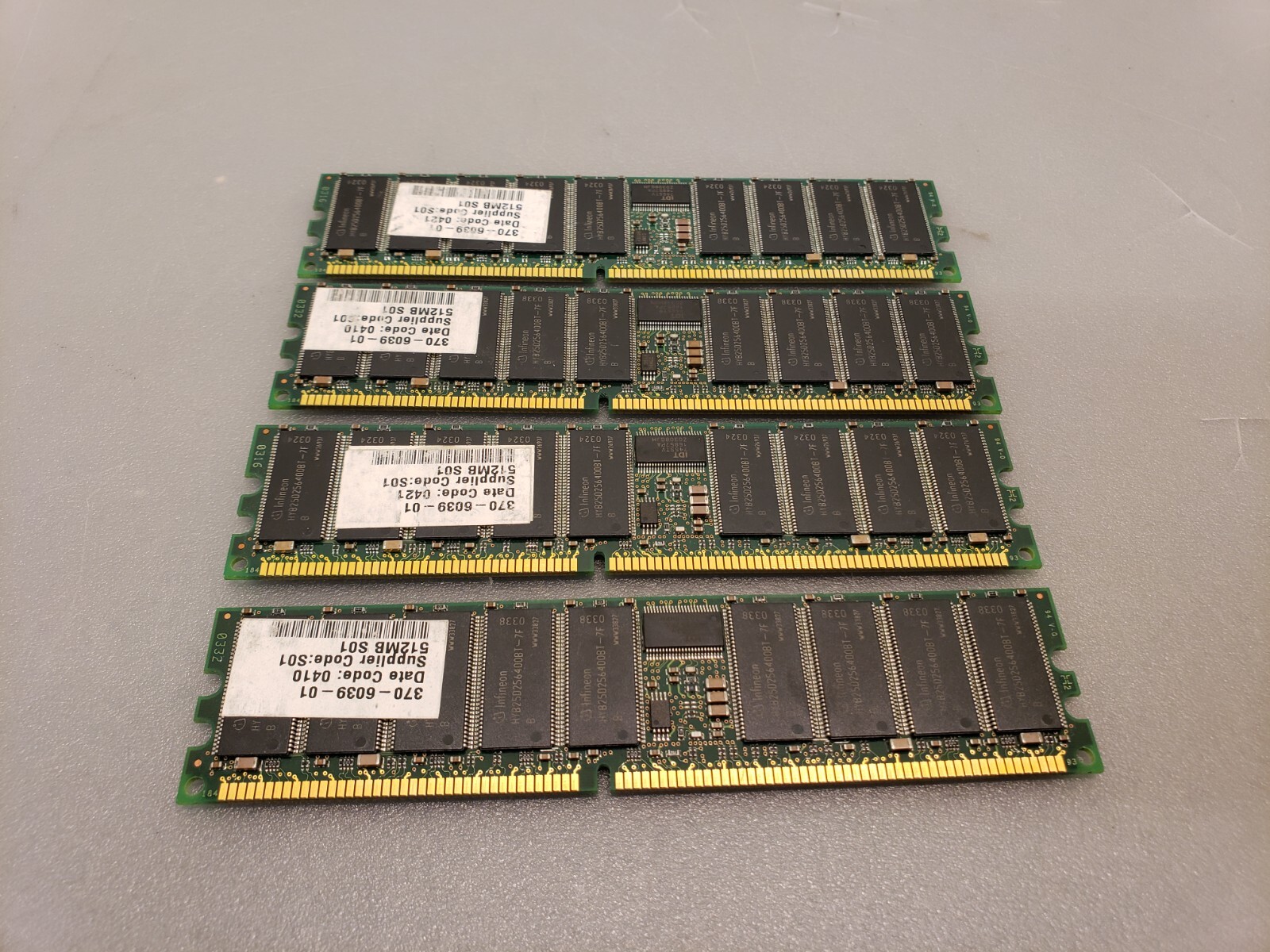 Sun OEM Original 370-6039 Memory Kit 512MB x4 (2GB total) PC2100R DDR-266