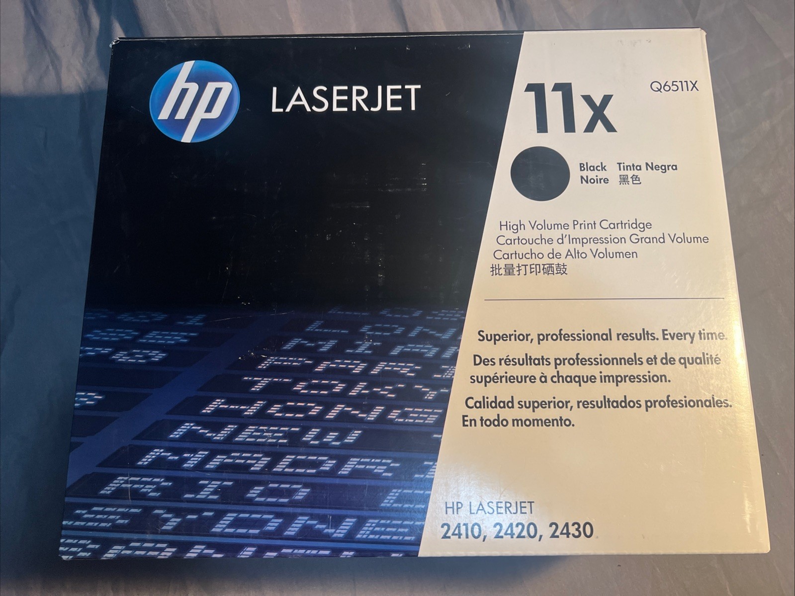 HP 11X Q6511X Black High Yield Toner Cartridge Genuine New Open Box Sealed Bag