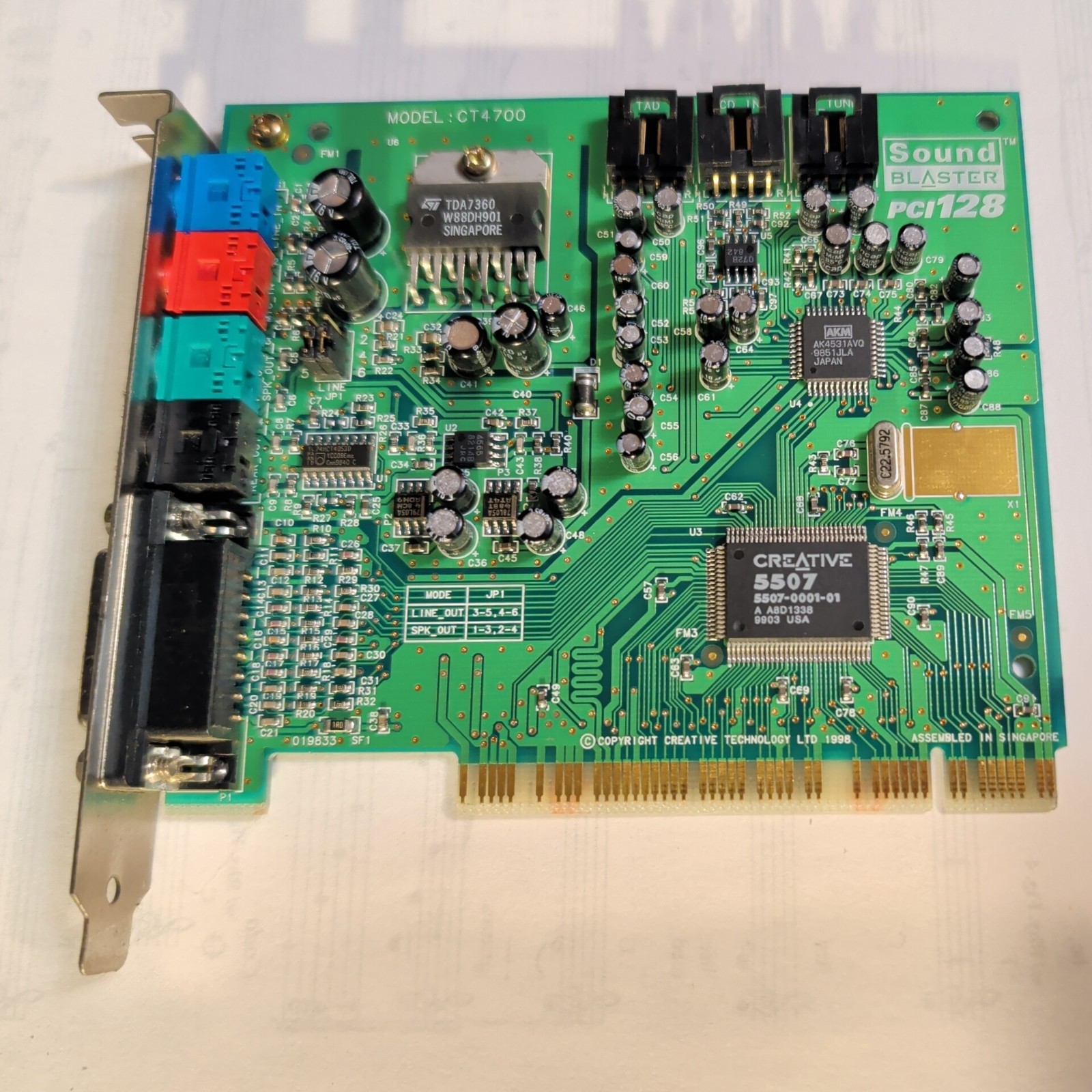 CREATIVE LABS SOUND BLASTER PCI128 CT4700