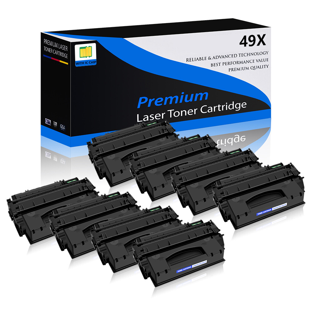 8PK Black Q5949X Toner Compatible for HP 49X LaserJet 1320TN 1320NW 3390 3392
