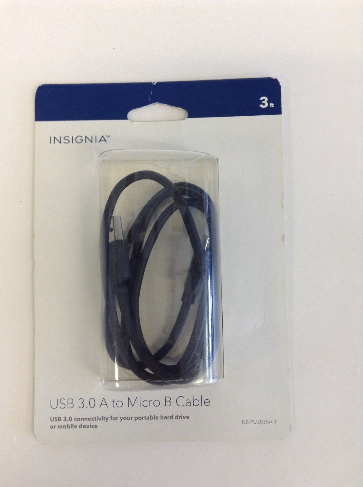 Insignia 3ft USB 3.0 A to Micro B Cable NS-PU3035AU
