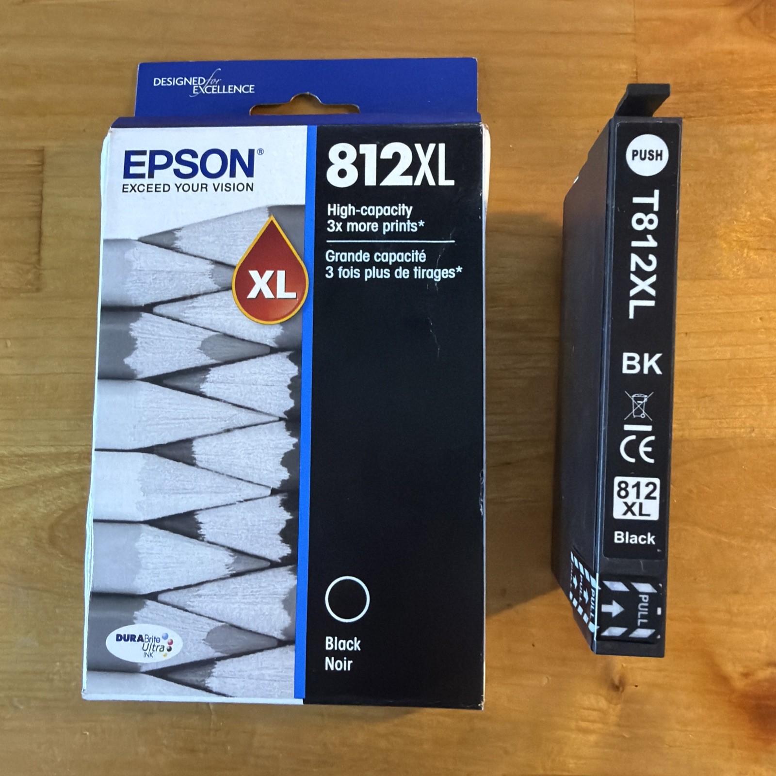 Epson 812XL Black Ink Cartridge & Bonus Generic T812XL120 Cartridge