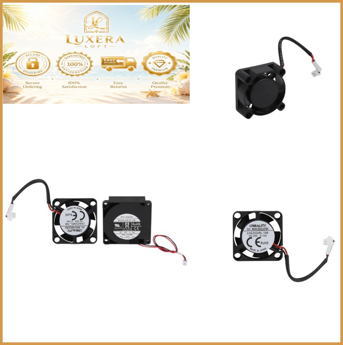 3D Printer Fan Kit 24V 2510 Axial 4010 Blower 25mm 40mm Hotend Cooling