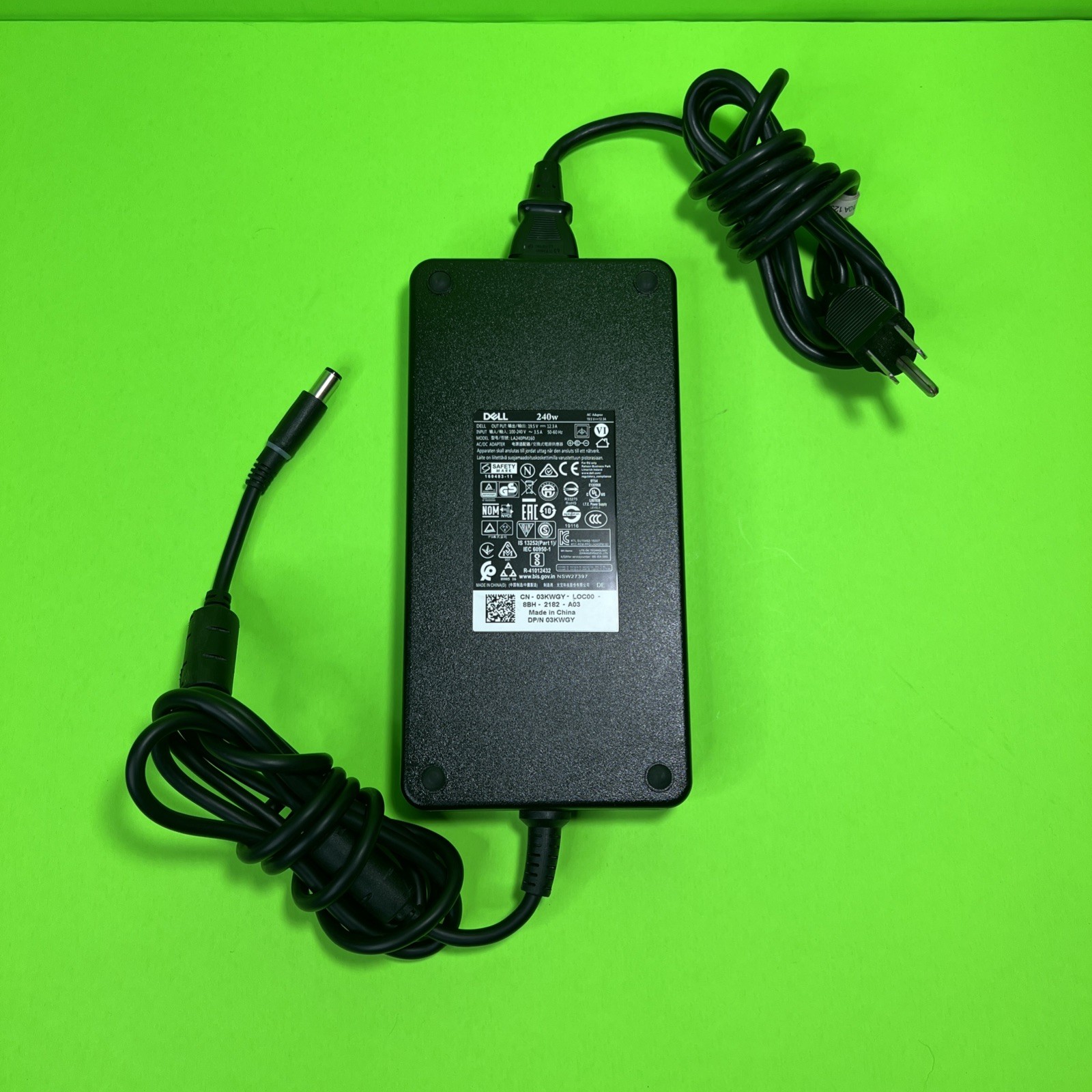 Genuine Dell 240W AC Adapter LA240PM160  19.5V 12.3A - SAME DAY SHIP - WARRANTY
