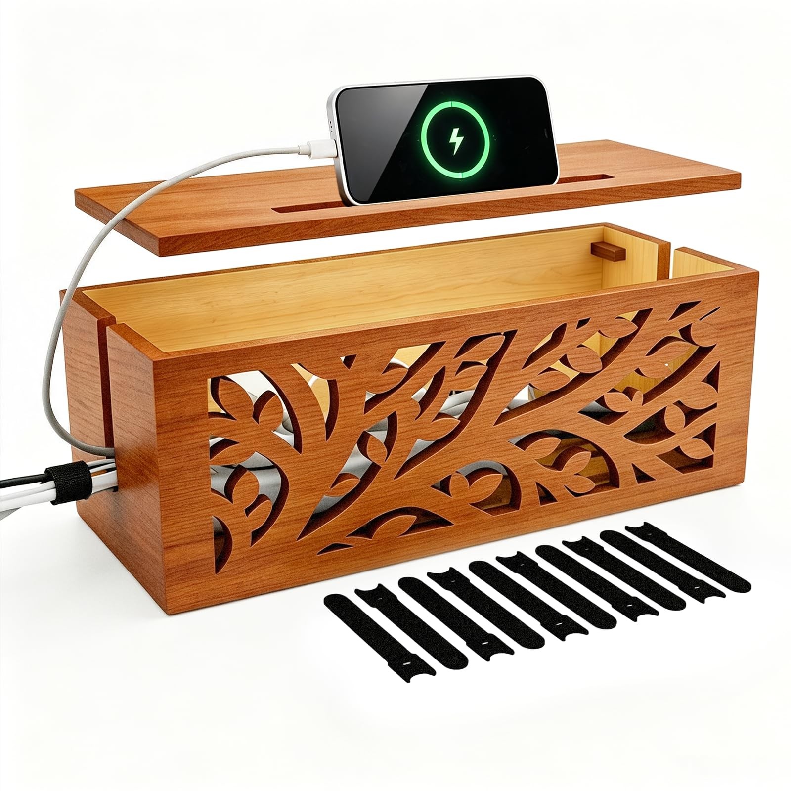 Goberistmal Wood Cable Management Box