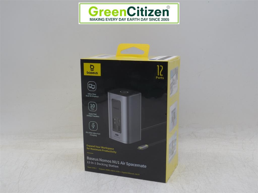 Baseus Nomo NU1 Air Spacemate Dual 4K 10Gbps USB-C HDMI SD/TF 1Gb Ethernet Dock