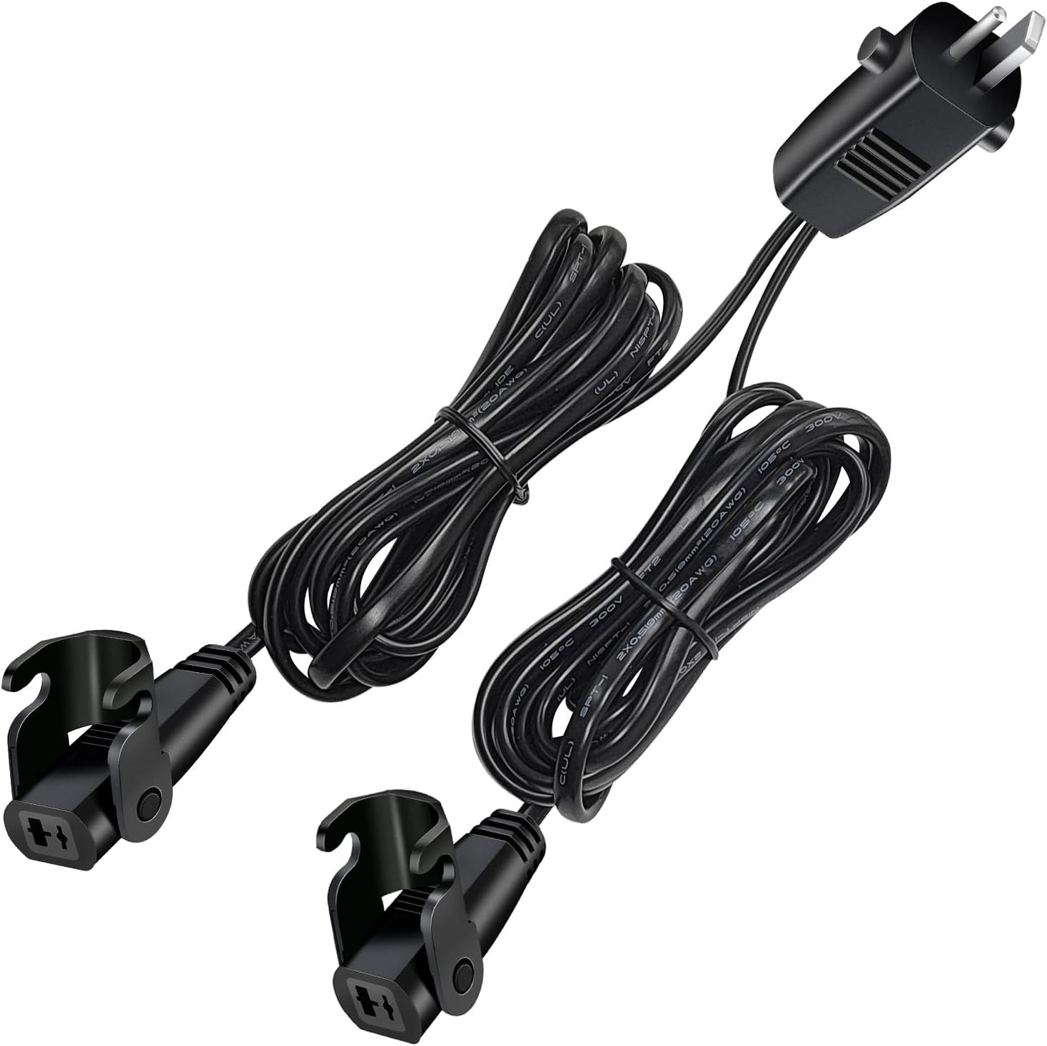 Recliner Power Cord Replacement, 2 Pin Splitter Y Power Cable with 6.5 Feet for