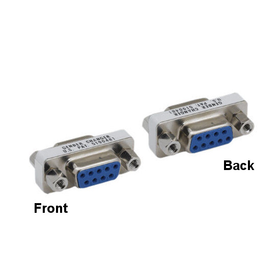 [10X] DB9 Female/Female Mini Adapter RS-232 9Pin Connector Low Profile Changer
