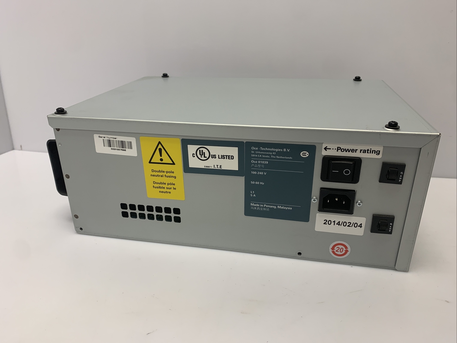 Oce Technologies Oce 01039 Power Supply