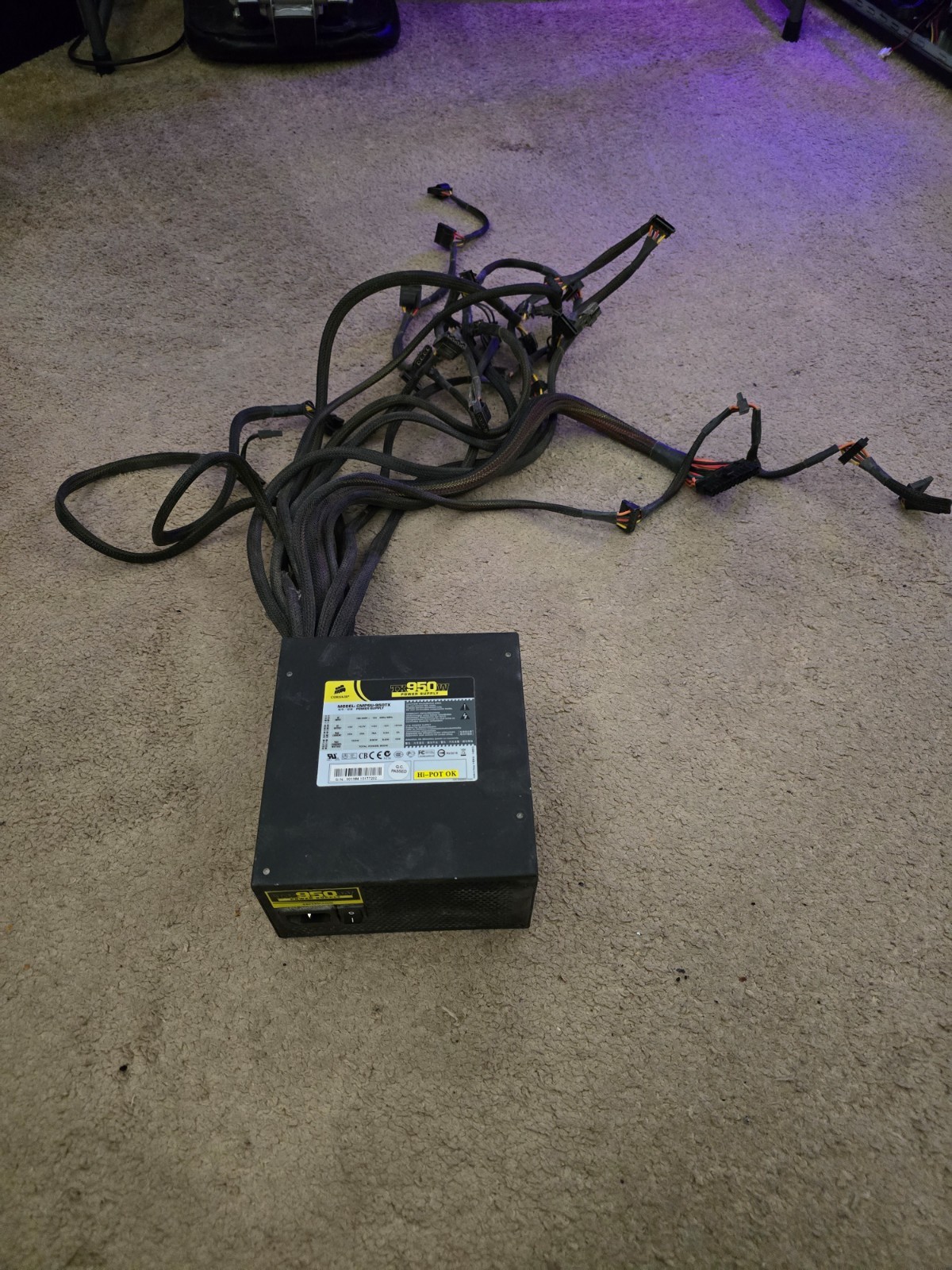 PC Power Supply 950W CMPSU-950TX Corsair TX950 Enthusiast Series 950-Watts
