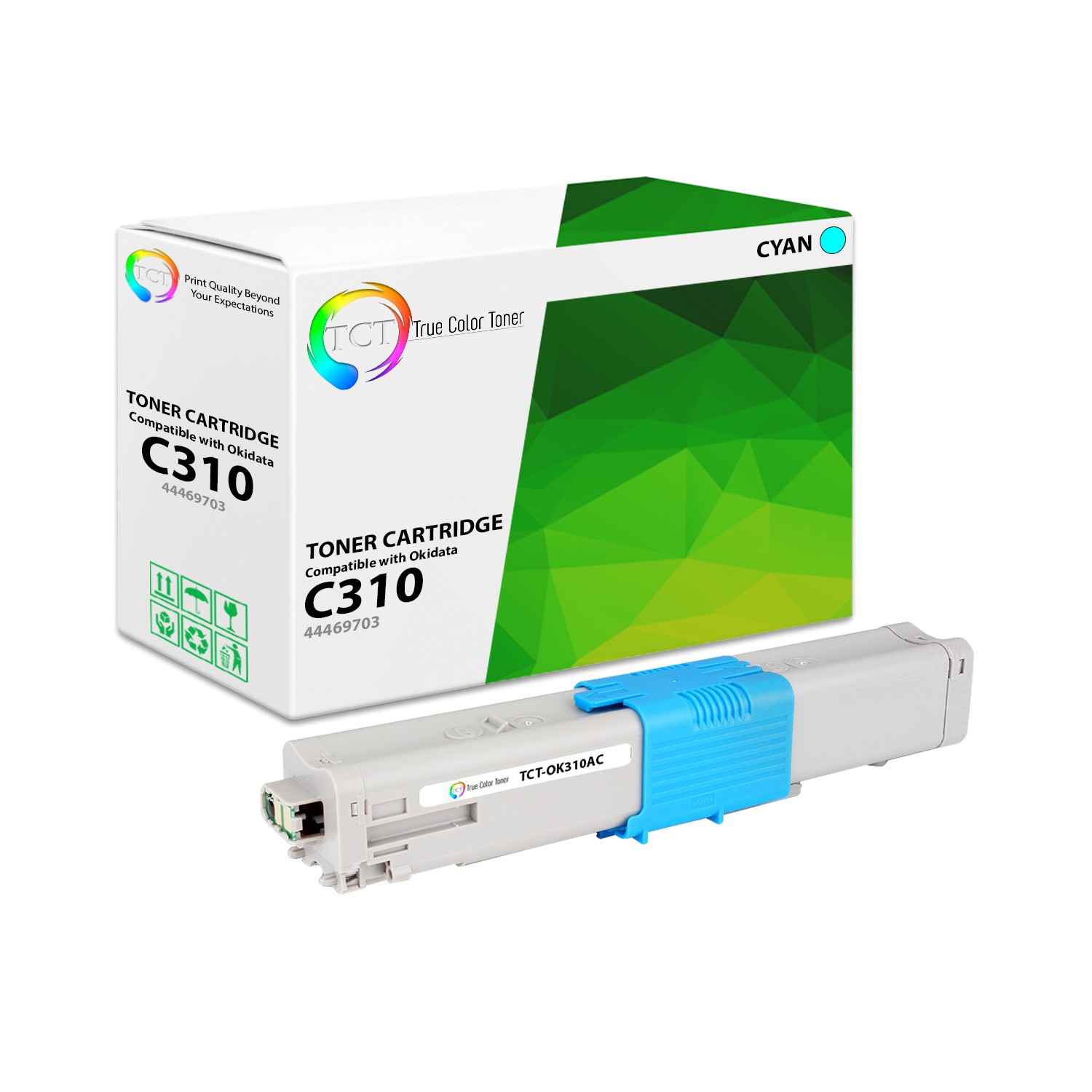 TCT Cyan Oki 44469703 Toner Cartridge For Okidata C330 C310 C530 MC361 MC351