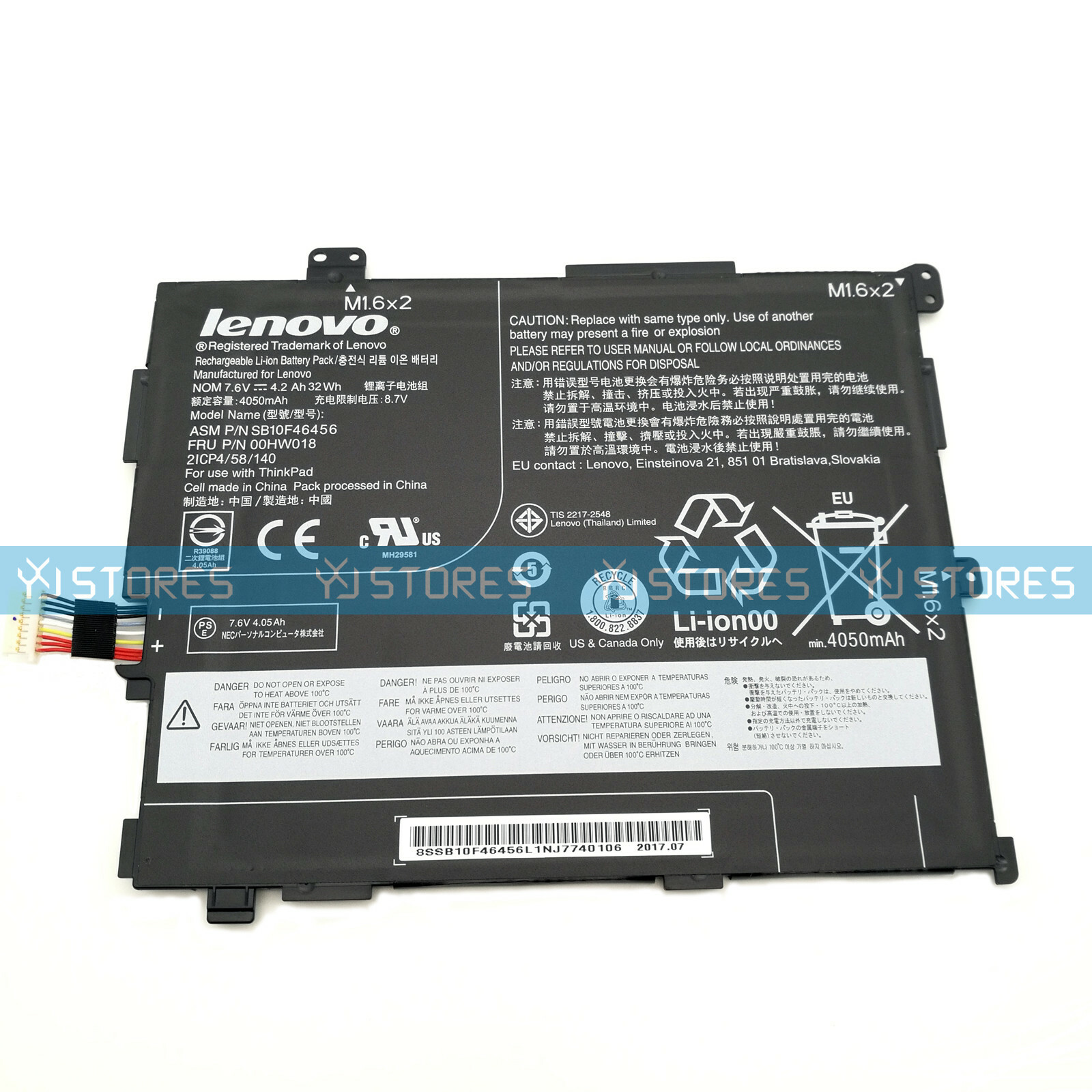 Genuine 00HW016 00HW017 00HW018 00HW019 Battery for Lenovo ThinkPad 10 2nd Gen