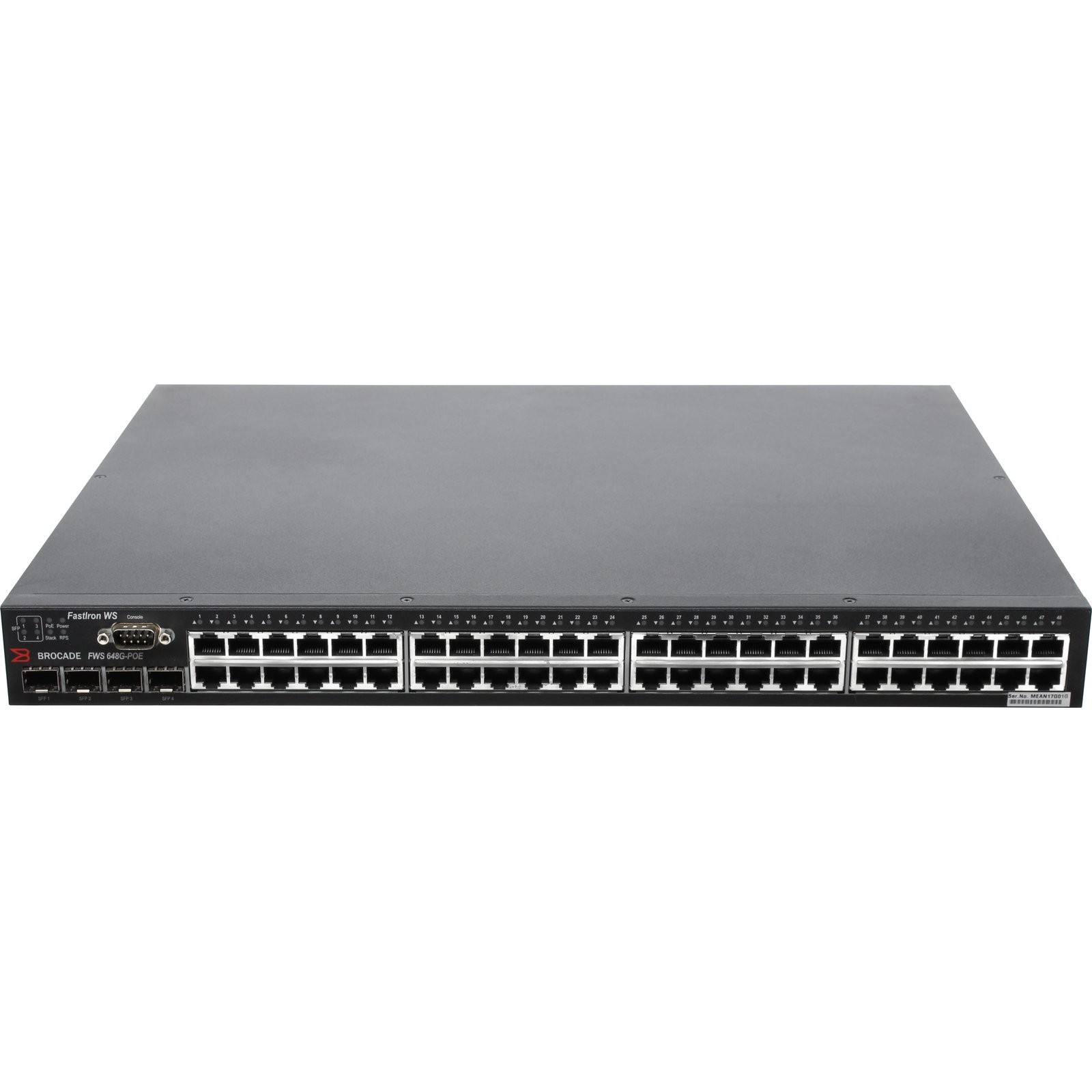 Brocade FastIron FWS648G-POE 48P 1GbE PoE 4P 1GbE/SFP Switch