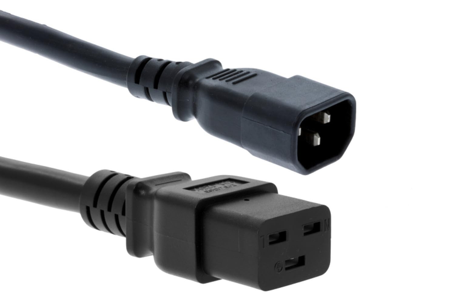 CablesAndKits - Heavy Duty AC C19 to C14 Power Cord, 15A/250V, 14 AWG, C14 to