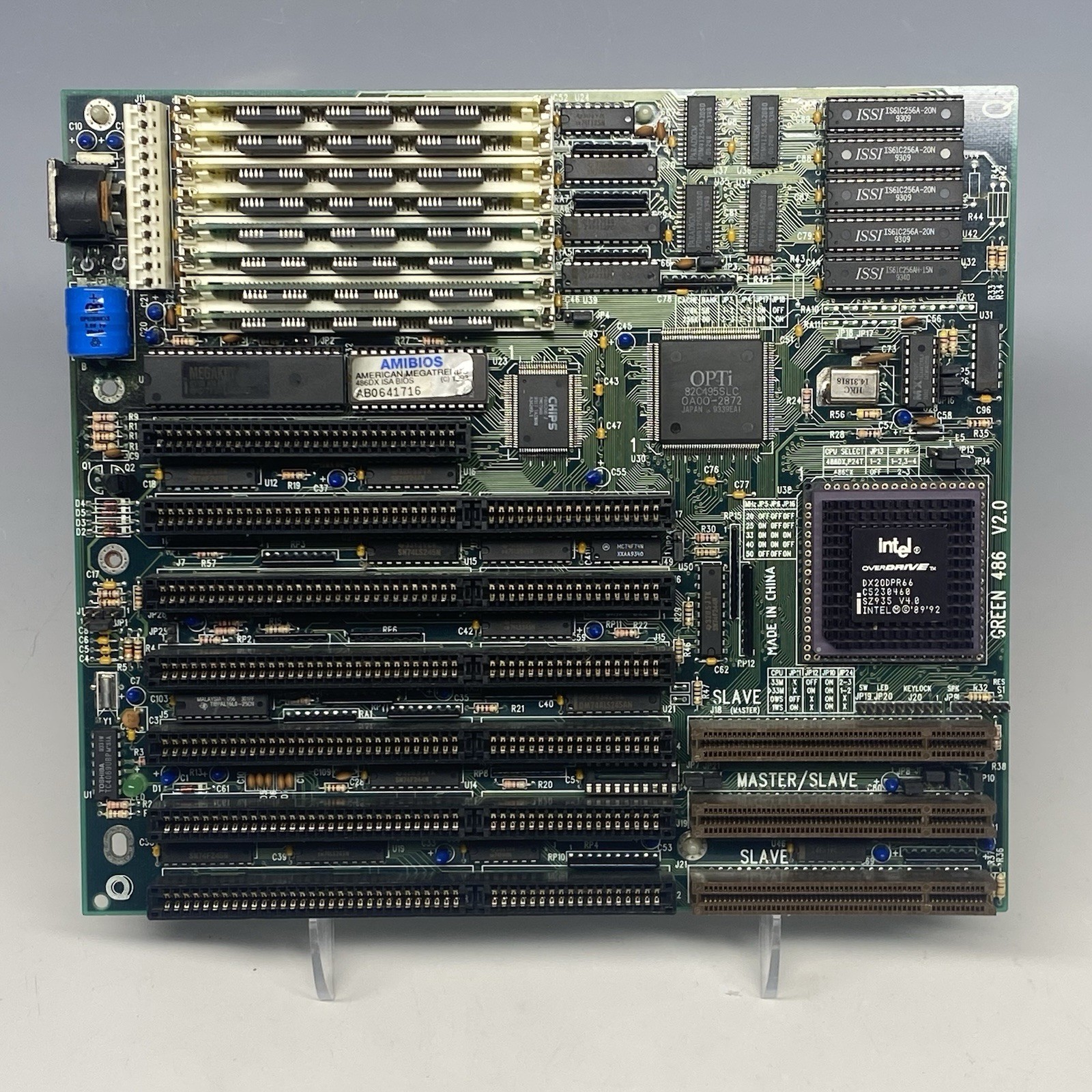 Vintage 486 ISA Motherboard Intel OverDrive DX2-66 AMIBIOS OPTi Retro DOS