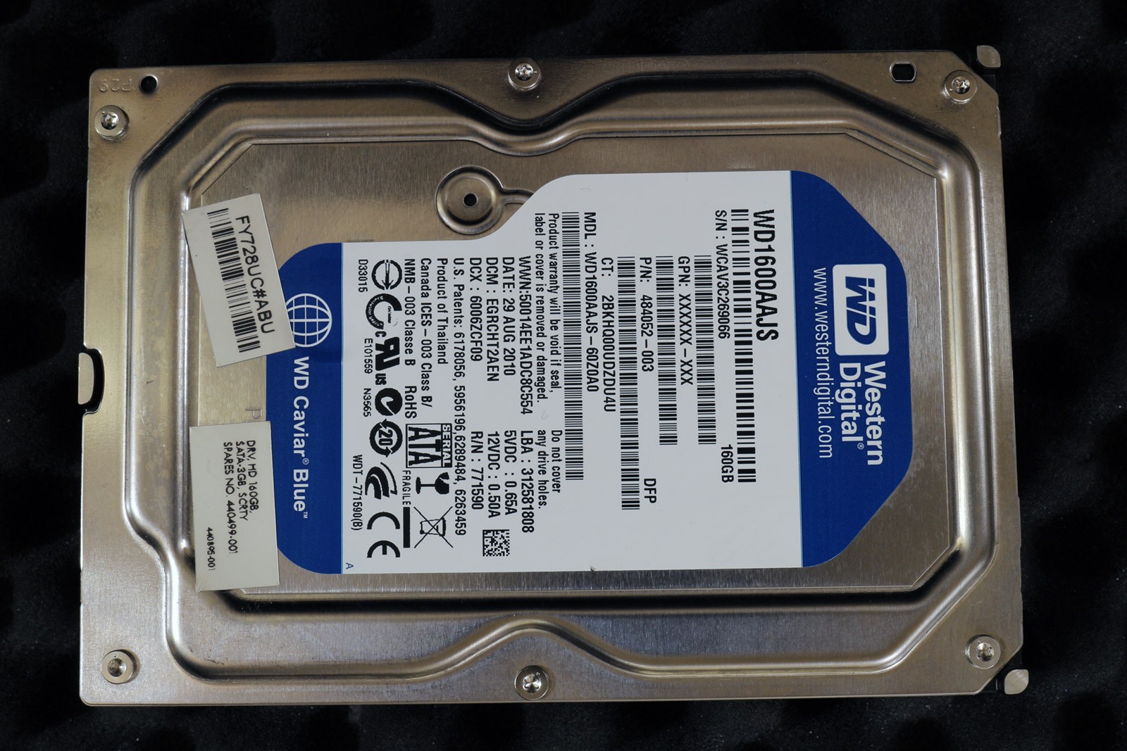 Western Digital WD Caviar Blue WD1600AAJS-60Z0A0 160GB SATA Hard Disk Drive