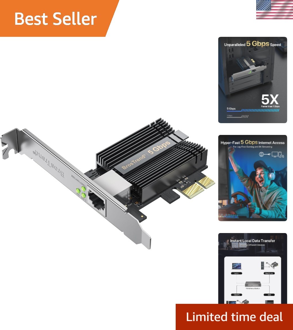 Advanced 5Gb PCIe Network Card - Quick Install for Instant High-Speed Access