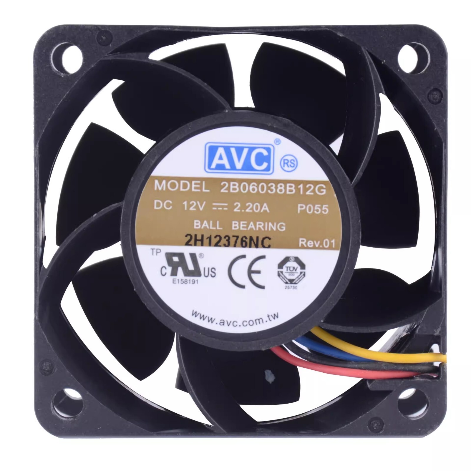 AVC 2B06038B12G 6038 DC12V 2.20A 6CM 4-Wire Server Cooling Fan
