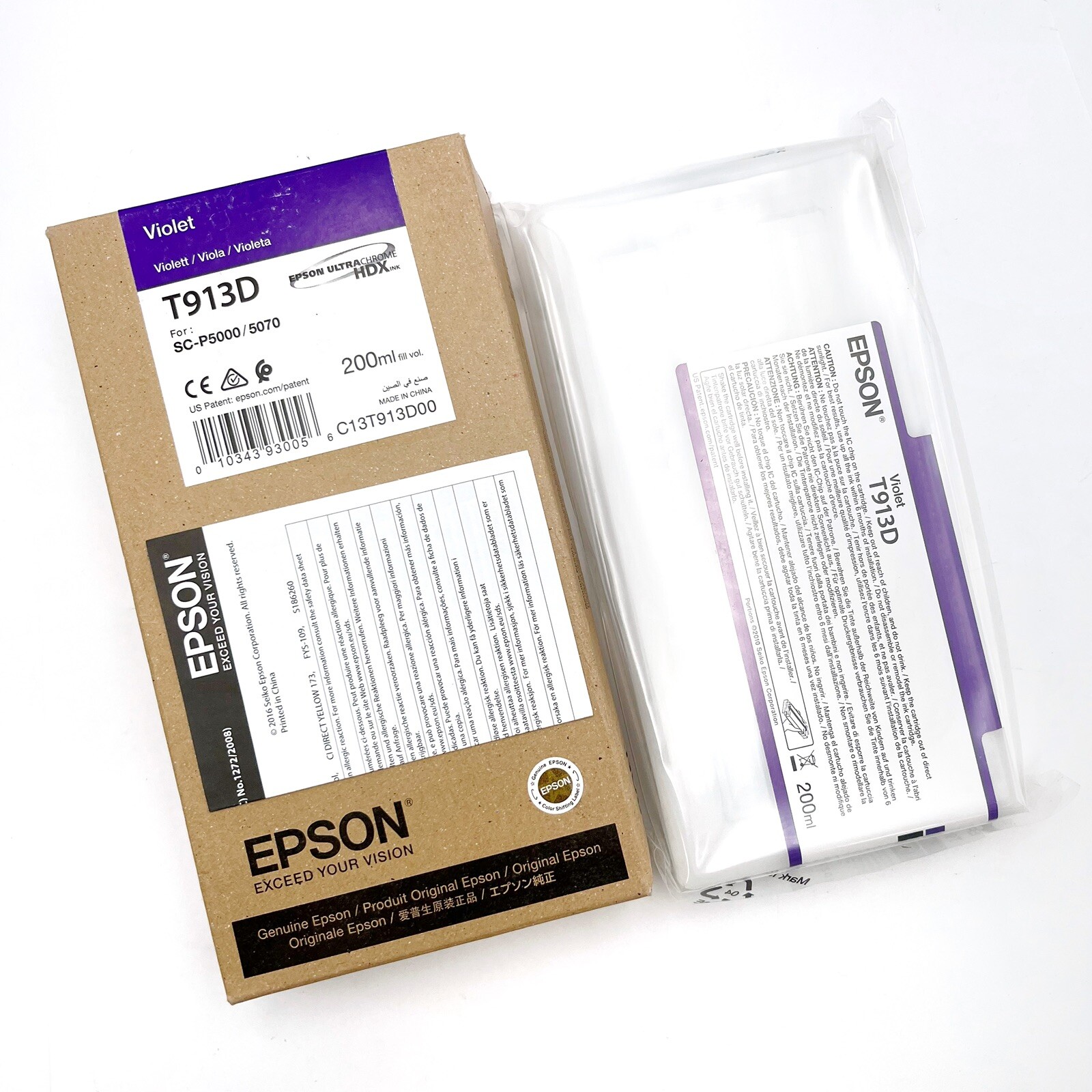 Epson T913D UltraChrome HDX Violet Ink Cartridge 200 mL NEW best by 2021