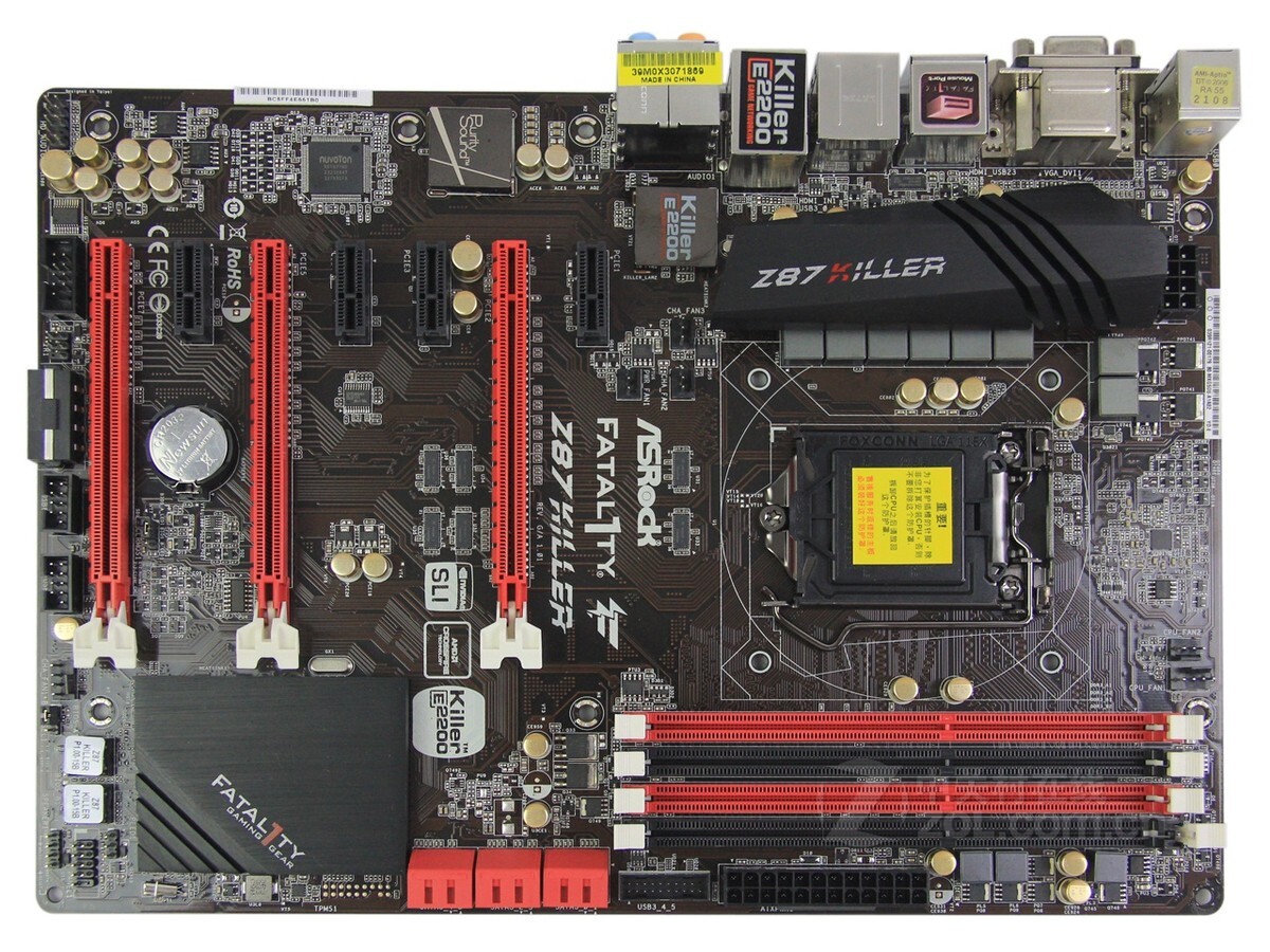 For ASROCK Z87 KILLER motherboard LGA1150 4*DDR3 32G DVI+VGA+HDMI ATX Tested OK