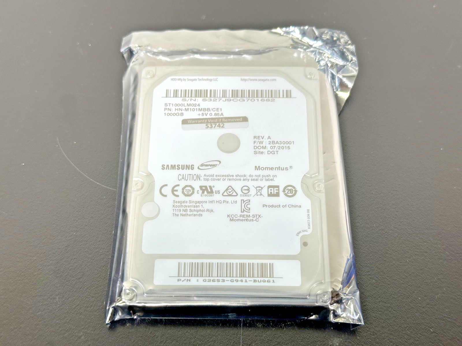 Samsung Seagate Spinpoint Momentus ST1000LM024 1TB 2.5" SATA Hard Drive