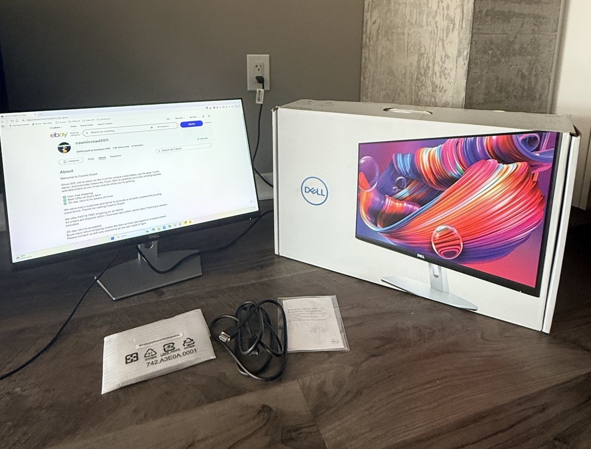 Dell S2421H 24” FHD 1080p 75Hz IPS Monitor w/Speakers, Box & USB-C To HDMI Cable