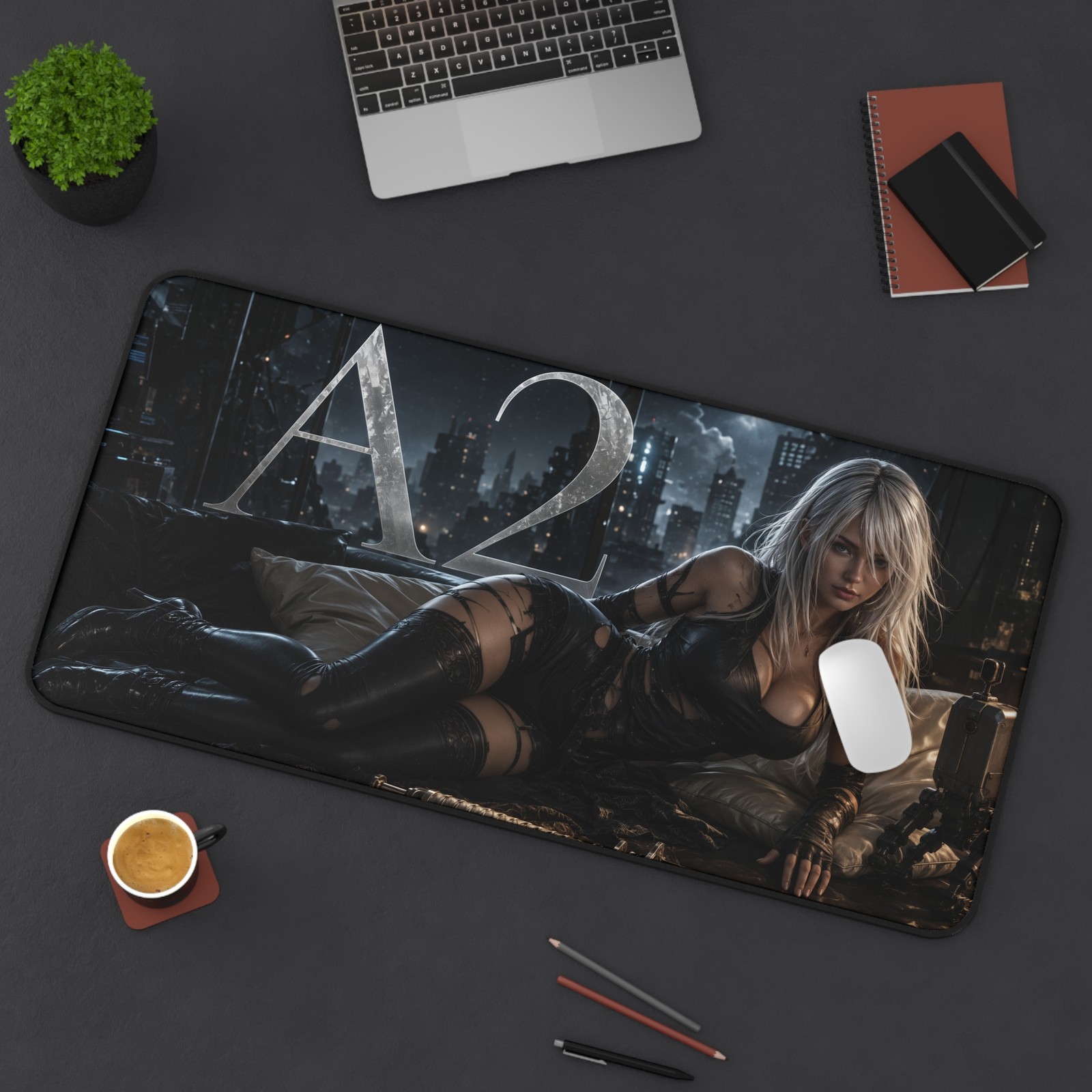 NieR A2 Mouse Pad, Extended Gaming Desk Mat, Sci Fi PC Desk Pad