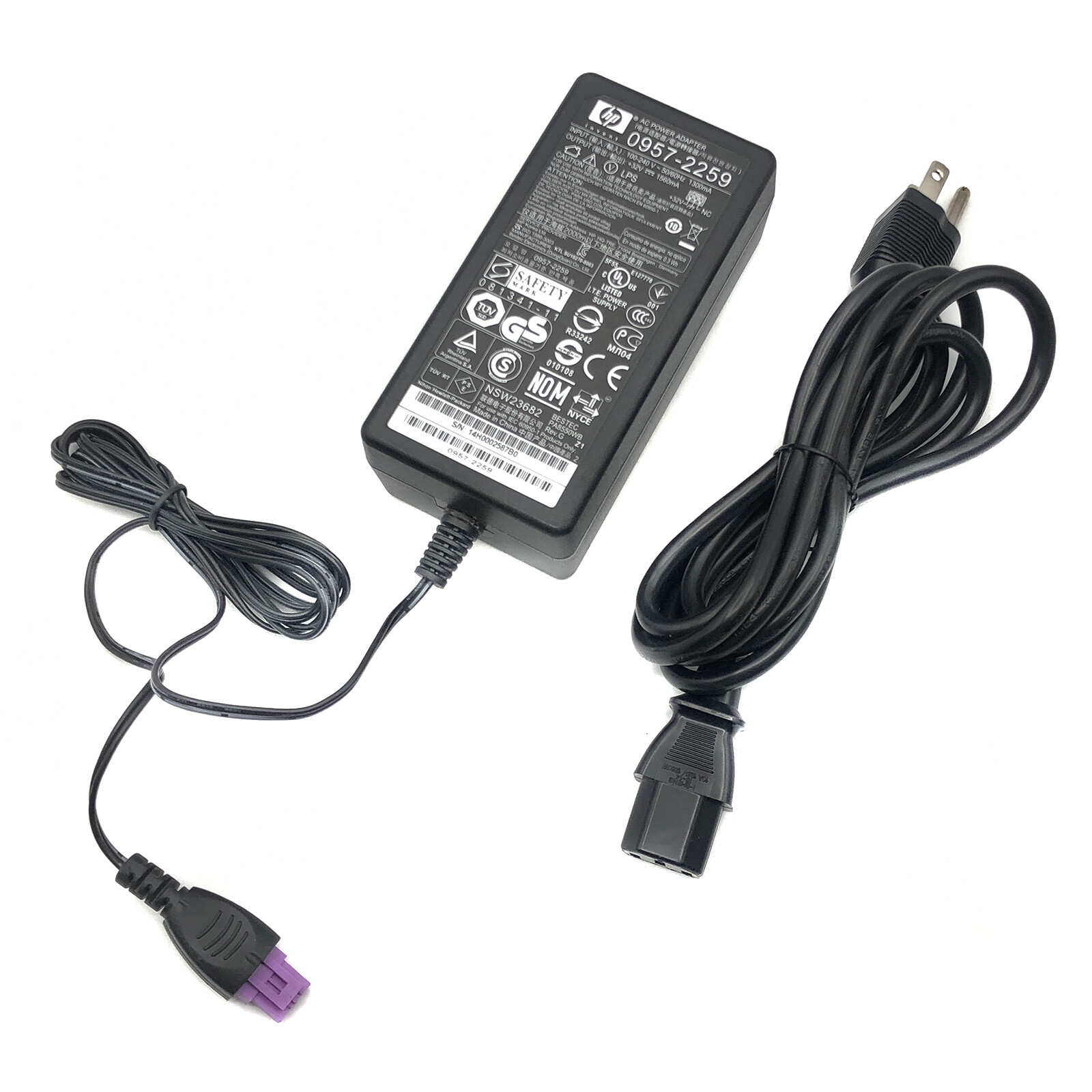 Genuine 32V 1560mA (1.56A) HP AC DC Adapter 0950-4476 3-Pin Plug Charger