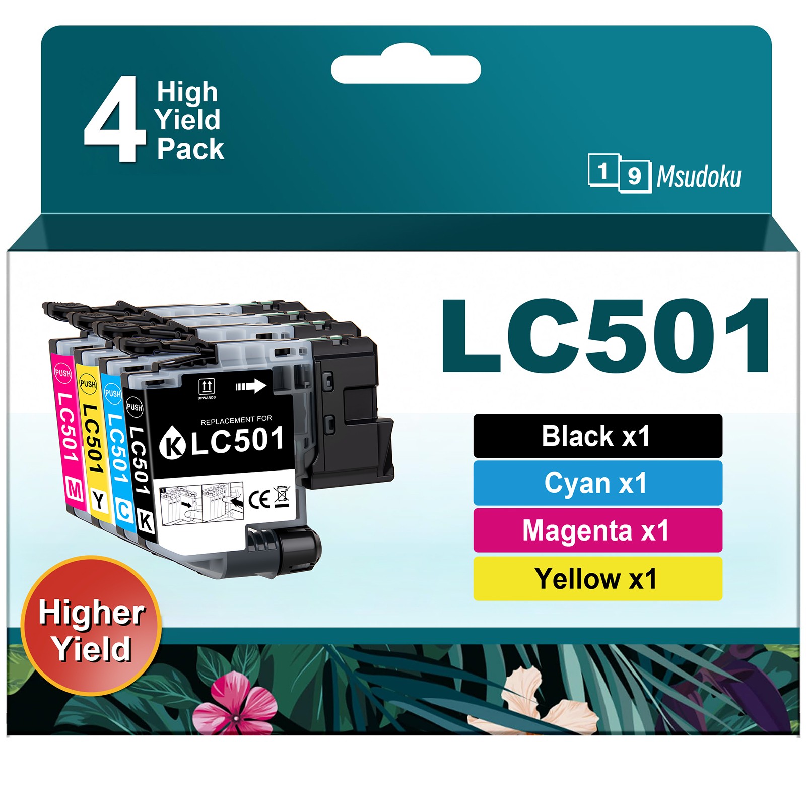 LC501XL Ink Cartridges for Brother MFC-J1260DW MFC-J1410DW LC501  MFC-J1360DW