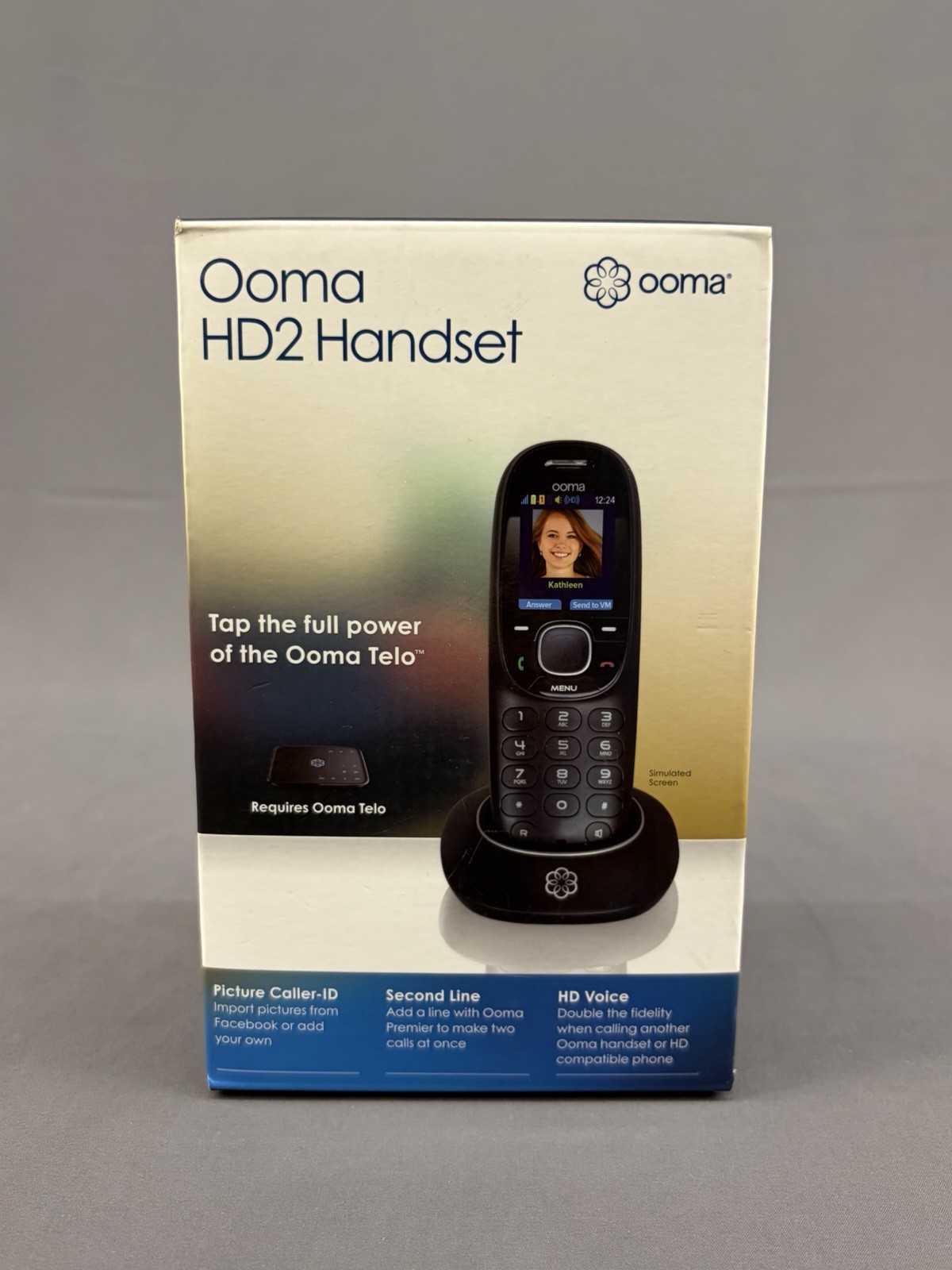 NEW SEALED Ooma HD2 Phone Handset Add-On With Charging Base (18H)