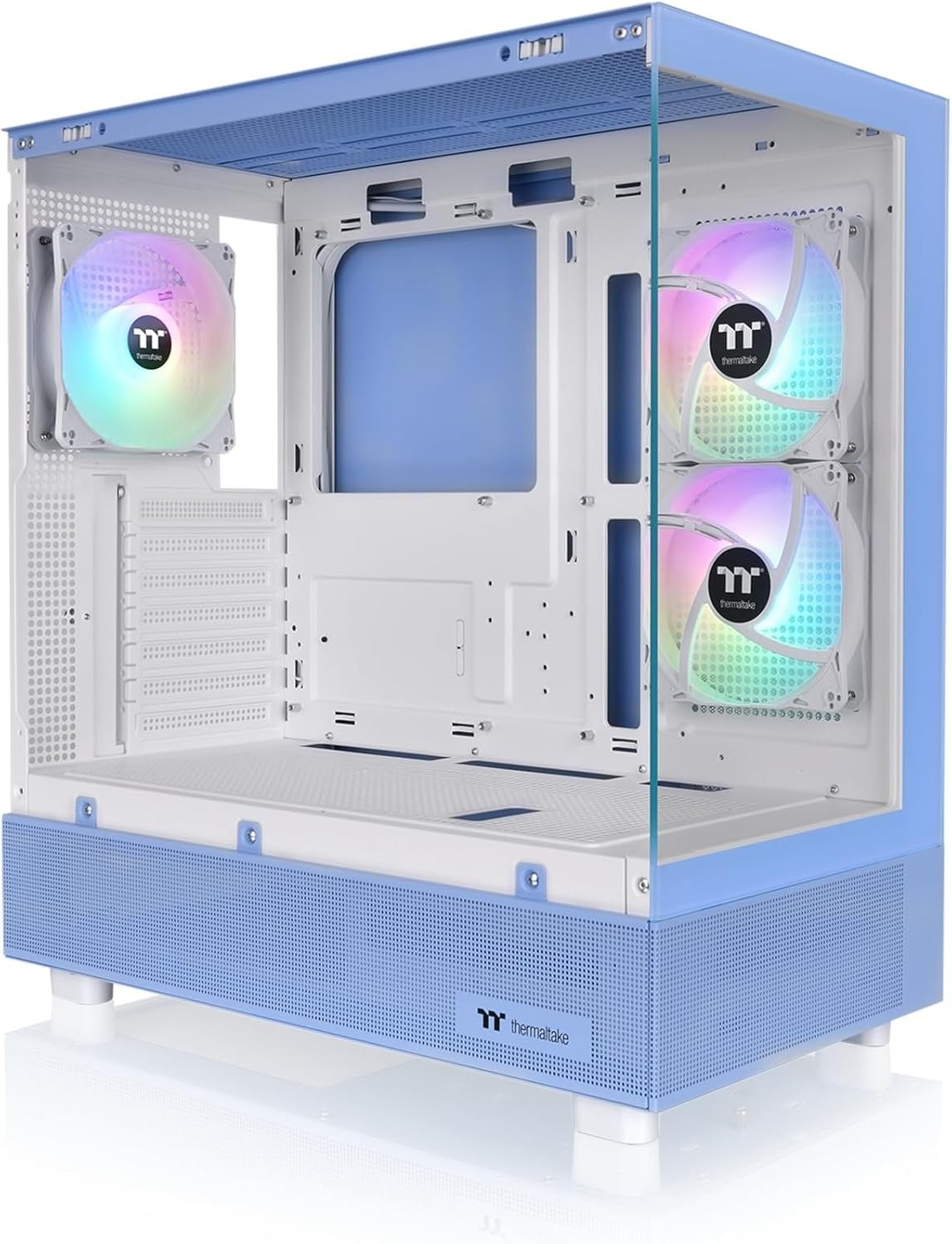 Thermaltake View 270 Plus TG ARGB Hydrangea Blue Mid Tower E-ATX Case w/ 3 Fans