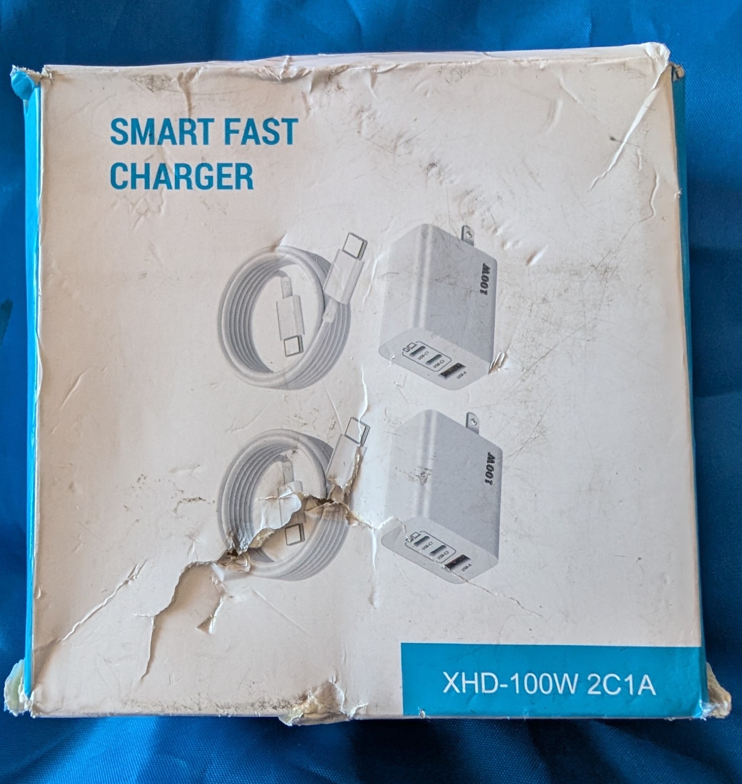 Smart Fast  Charger 100W USB C  3-Port  2 Pack  Wall Charger