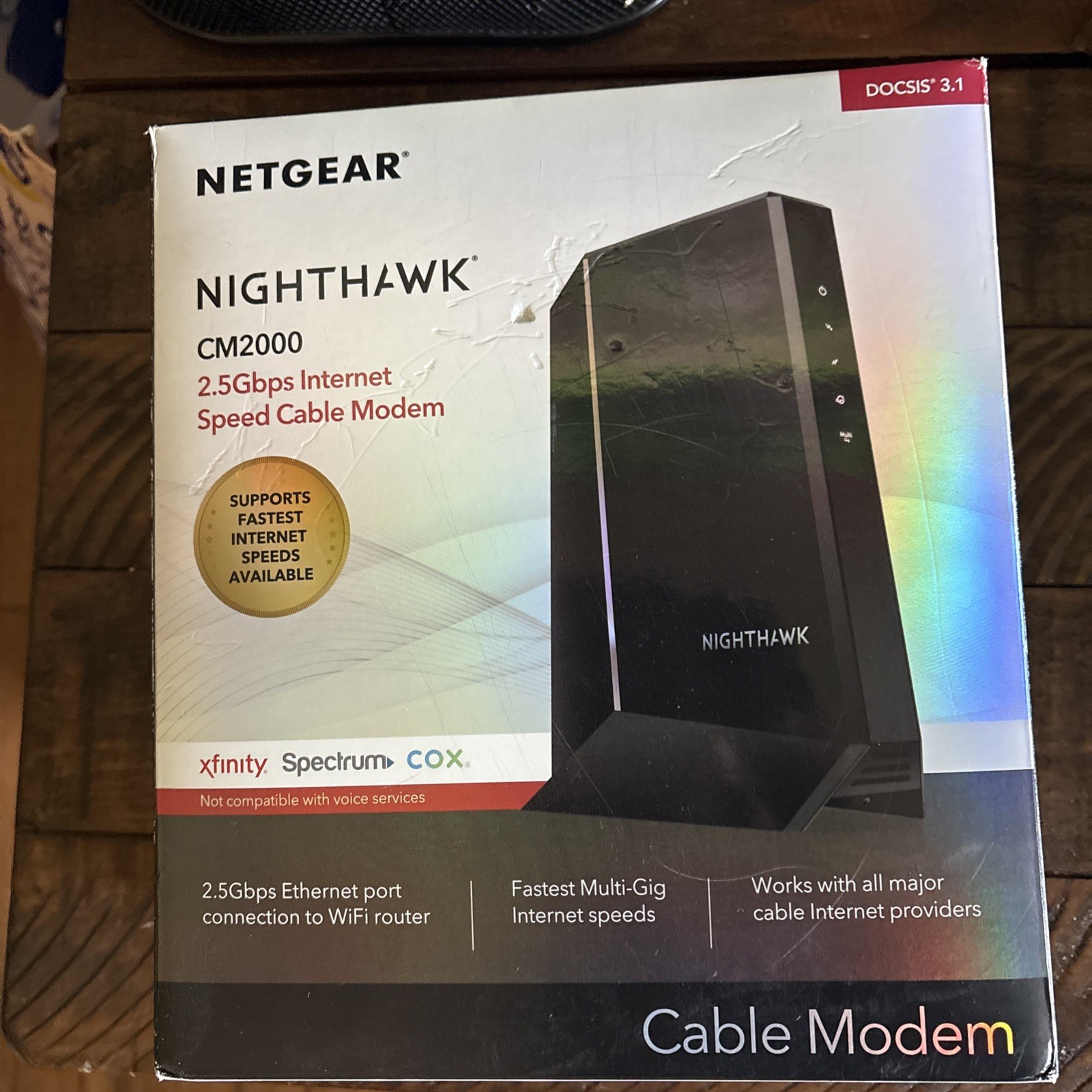 NETGEAR Nighthawk CM2000 DOCSIS 3.1 Cable Modem 2.5 Gbps Ethernet Port