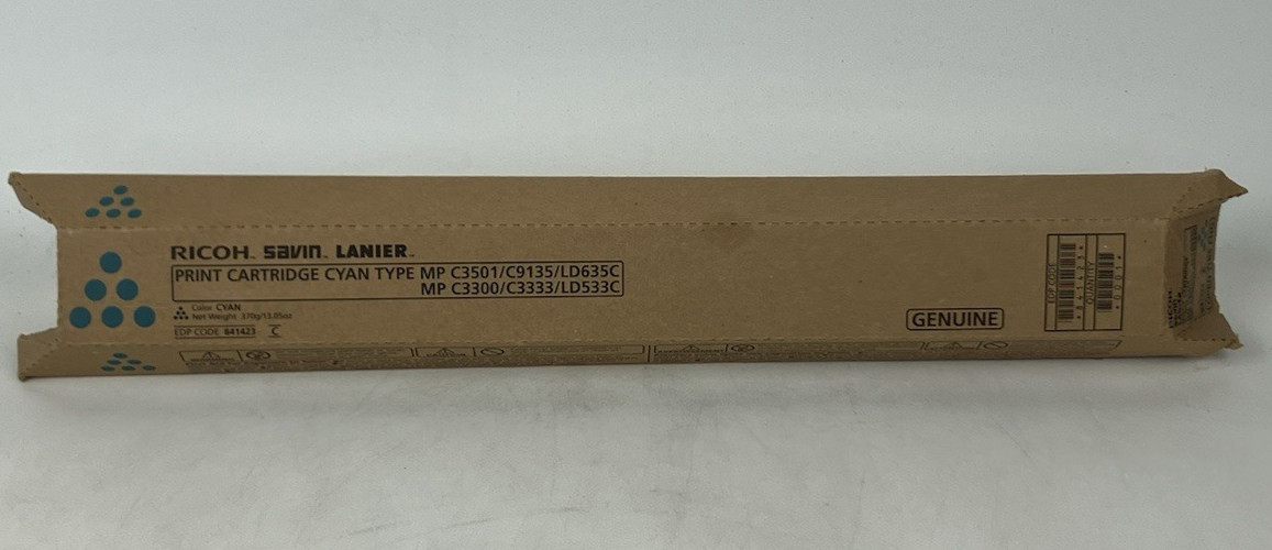Genuine Ricoh Savin Lanier MP C3501 Toner CYAN 841423-NEW