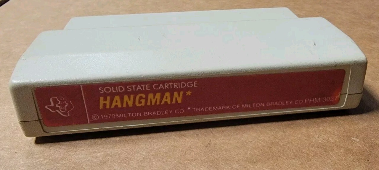 Texas Instruments TI-99/4A Hangman Solid State Game CART ONLY